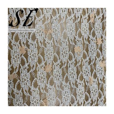 China Other Beautiful Fancy French Embroidered Lace Bridal Lace Fabric Flocked Lace For Woman Dress 8136 for sale