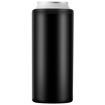 China Eco Friendly PORTABLE 12oz Double Wall Vacuum Stainless Steel Slim Beer Can Cooler for sale