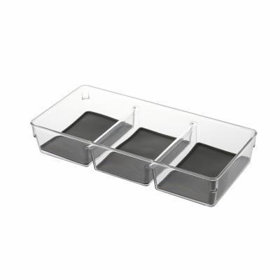 China Non-slip Clear Plastic Freshness Preservation Kitchen Refrigerator Overcasting Food Storage Box for sale