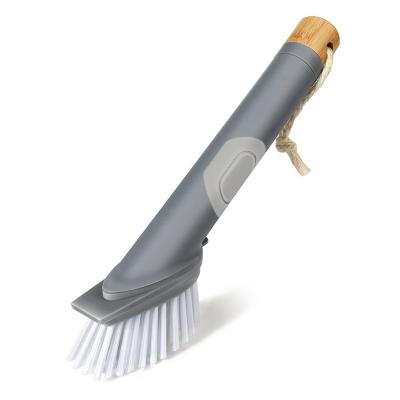 China Sustainable cleaning brush with high quality bamboo handle brush for sale