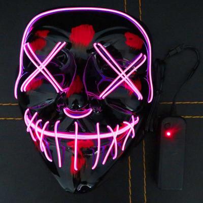 China Halloween Carnival Ball Night Bar Cosplay Cool Led Joker Mask LED Protective Mask Viable Cold Luminescent Luminous Face Mask for sale