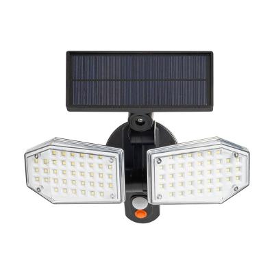 China Garden Multi-angle Rotating Intelligent Control ABS Solar Sensor Outdoor Wall Light for sale