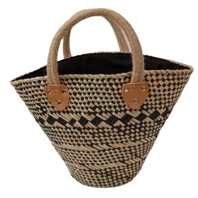 China Summer Wholesale Brand Grass Ellyson Production Custom Luxury Woven Women Handbag for sale