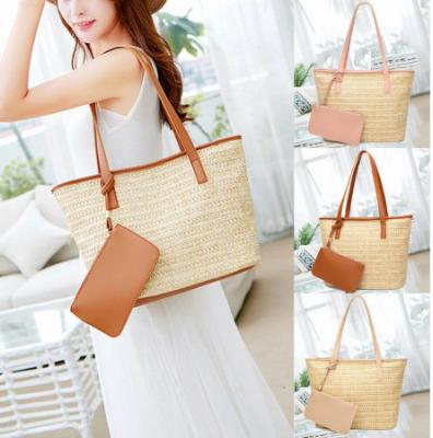 China Beach Tote Wicker Bag Ladies Rattan Straw Crossbody Handbag Basket of the summer of the brand new fashion women's pp for sale