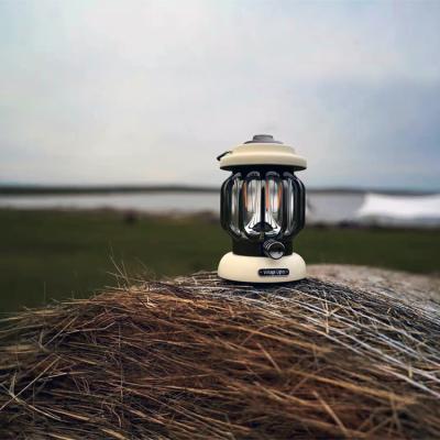 China IPX4 Camping Using Time 100 Hours Small Power Bank 5000mAh Camping Light Lantern Camping Led Retro Lantern With CE for sale