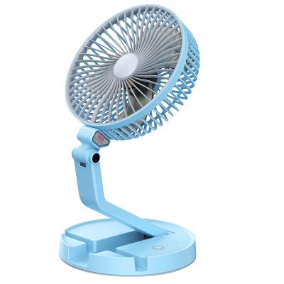 China Desktop Micro Rechargeable Folding Fan Portable USB Fan With 18650 Batteries COB Reading Lamp for sale