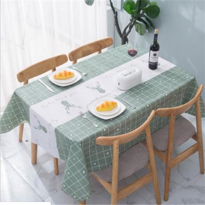 China PEVA Waterproof Rectangular Cartoon Printed Table Cloth Waterproof, Anti-Scald, Oil-Proof and Wash-Free Table Cloth for sale