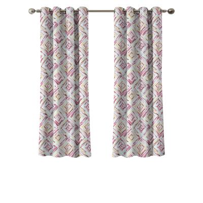 China Blackout Flower Plant Blackout Pastoral Style Printed Window Curtain For Living Room Bedroom for sale