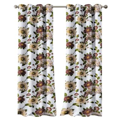 China Blackout Blackout Pastoral Style Printed Window Curtain For Living Room Bedroom for sale