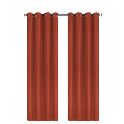 China Luxury Blackout 100% Solid Color Blackout Curtain Thermal Insulated For Living Room And Hotel Room Darkening Soft Linen Look for sale