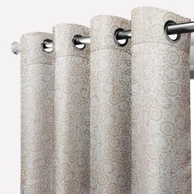 China Luxury Modern Blackout Design Printed Blackout Curtains Living Room Bedroom Windows Drapes Panel Ready Made for sale