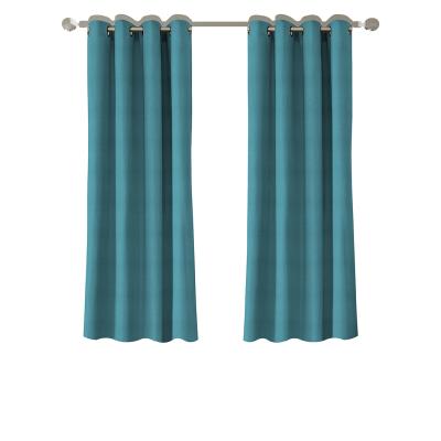 China Blackout 205G Green Blackout Panels Window Embossed Curtain For Living Room for sale