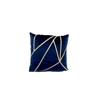 China China Factory Blue Luxury Durable Velvet Fabric Square Soft Cushion Cover for sale