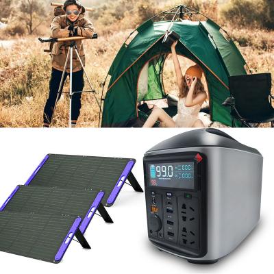 China OEM Set AC 110v Mppt Wireless Charging Solar Controller Huge Capacity Built 220v In 750wh Best Battery 220v Portable Power Station With Solar for sale