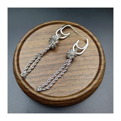 China Vintage Guangding Big Long OEM Argolas Brincos ao Inoxidvel Hoop Earrings for sale