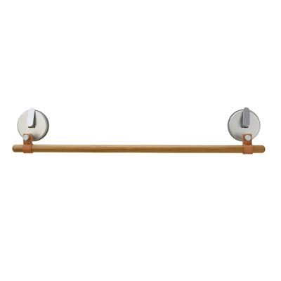 China Eco-friendly Wholesale Bamboo Wooden Suction Cup Hooks Towel Rack for sale