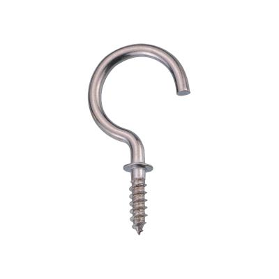 China Retail Industry Different Sizes Nickel Plated Hanging Screw In Cup Hook for sale