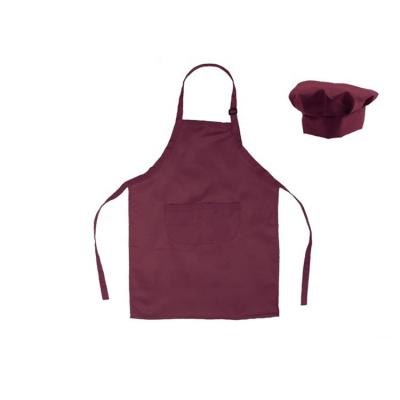 China Waterproof For Painting Factory Supply Custom Logo Hat Apron Set Check Price Apron For Kids Cotton Cute Apron Printing Chef for sale