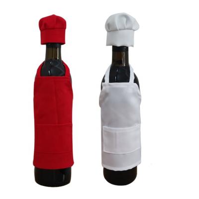 China Cleaning Factory Supply High Quality Cotton Mini Apron Sets Various Of Colors Mini Aprons And Hats Wine Bottle Aprons for sale