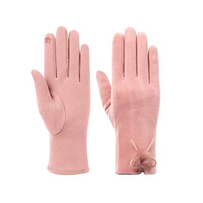 China New design winter new design touch screen factory sale gloves warm suede gloves cheap comfortable cute warm gloves Alibaba for sale