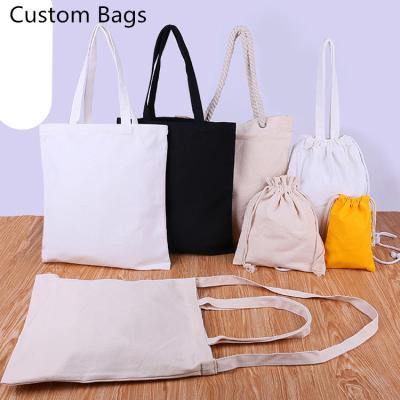 China Custom Hand Handled Woman Hand Handled Shopping Bags Logo Large Capacity Tote Bag Printing Eco Friendly Canvas Bag Wholesale for sale