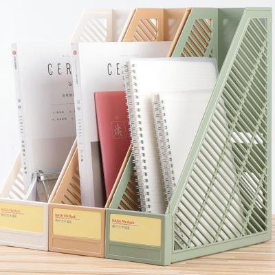 China Wholesale Thickened Modern Desktop Magazine Rack Colorful File Rack Desk Organizer Storage Stationery Shelf for sale