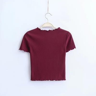 China Wholesale Fashion Female Cotton New Product Anti-wrinkle Simple Clothing Women's 100% T-shirt for sale