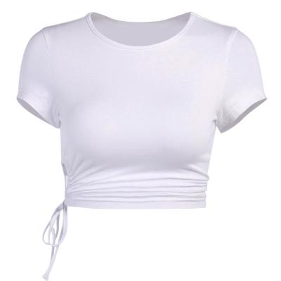 China Women's White Custom Wear Top Custom Women's Summer O-Neck Logo Tank Top O-Neck Anti-pilling Anti-pilling Fitness Crop Tops for sale