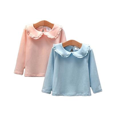 China QUICK DRY Cotton Baby Solid Color Long Sleeve Casual T-Shirt Plus Size T Shirt For Girls for sale