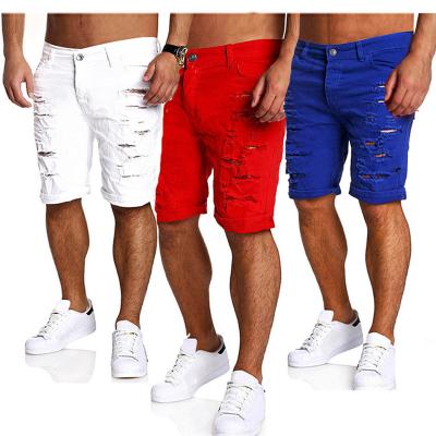 China Breathable Water Softener Boys Blue Jeans Ripped Shorts Pants Mens Jeans for sale