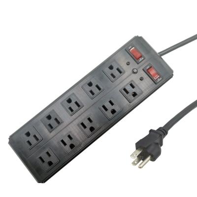 China 10 Residential / General Purpose Outlets US Power Strip Surge Protector for sale