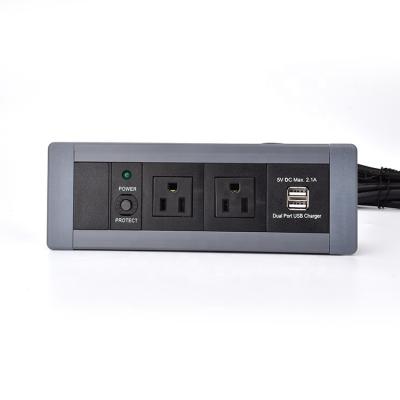 China Economic Desktop Socket Hidden Table Socket For Conference Room Table Socket With Overload Protection for sale