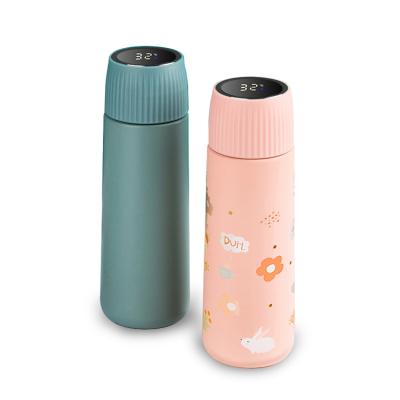 China Customized Viable Water Bottle Stainless Steel Double Layer Thermos Bottle Digital Display Smart Portable Sealed Led Water Bottle for sale