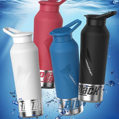 China Durable Solid Color Sports Thermos Water Bottle Thermos Bottle Stainless Steel Double Wall Vacuum Cup for sale