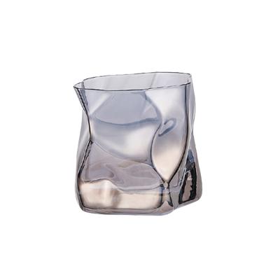 China Popular Wholesale Artistic Clear Crystal Whiskey Glass Tumble Whiskey Wine Glass Drinking Cup for sale