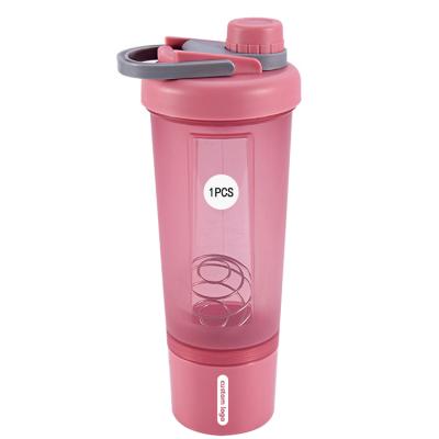 China Promotional One Piece Viable Fitness 500ml Custom Eco Friendly Gym PP Powder Sport Shaker Water Bottle Whey Protein Shake Cup for sale