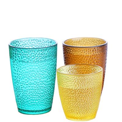 China Colorful 280ml Durable Plastic Tumbler Pc Cup Plastic Juice Water Cup for sale