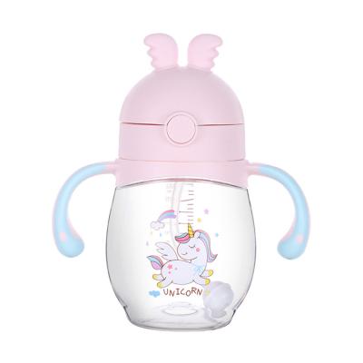 China 260ml Tritan Baby Anti-Drop Viable Light Drinking Cup With Gravity Ball Straw Toddlers Water Bottle Kids Sippy Sensory Training Cup for sale