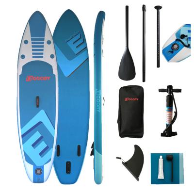 China New Design Inflatable Surf SUP Inflatable Standing Paddle Board With Leash Fins EVA Deck 90-40-30cm for sale