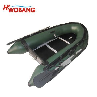 China Hot Aluminum Fishing Boats For Sale Sightseeing Motorboat Army Green PVC Inflatable Boat for sale