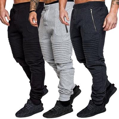 China New Anti-Wrinkle Factory Outlet Jogging Pants Men Slim Fit Sports Pants Gym Workout Zipper Pockets for sale