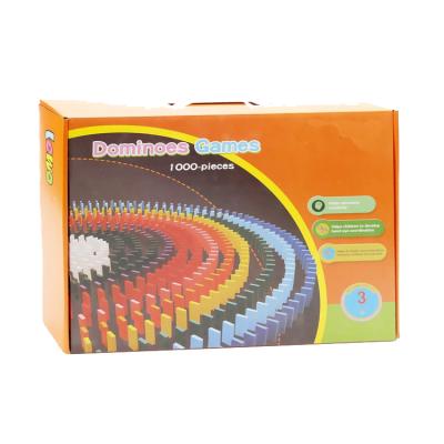 China Educational Game Customized 1000pcs Wooden Game 9 12 Dominoes Blocks Set Set In Wooden Box for sale