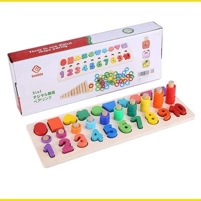 China Educational Play Montessori Wooden Materials of Rods Montessori Math Digital Toys for Kindergarten and Nursery for sale