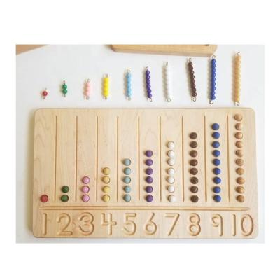 China Educational Toys Preschool Kids Montessori Number Counting Discovery Board for sale