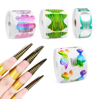 China Phototherapy Nail Extension Finger Rest Tool French Nail Form Tips Acrylic UV Sticker Art Guide Mold Manicure Stencil Gel Extension Curl Form Building Gel for sale