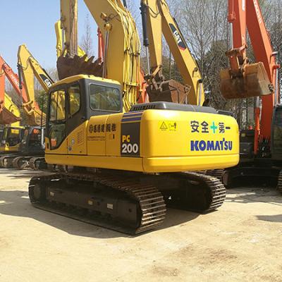 China Bucket 0.9CBM Komatsu Gebruikte graafmachine PC 200 Duim Zware apparatuur voor zwaar werk Te koop