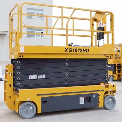 China 4-wheel Drive 12m Hydraulic Mobile Electric Scissor Lift Platform Electric Motor for sale