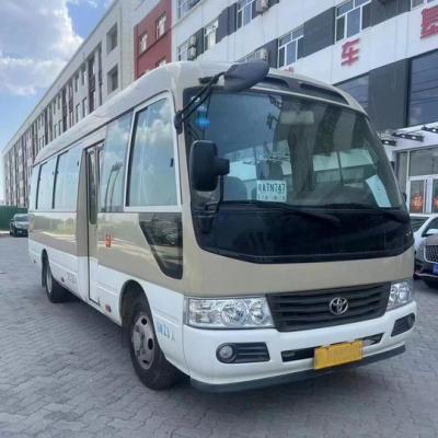 China Manual Transmission Type 30 Seater Toyota Coaster Bus with 7005*2040*2785mm Size for sale