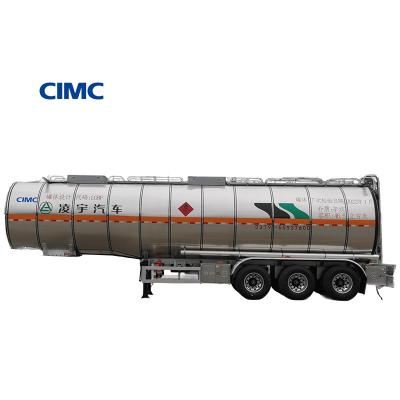 Chine 32100/31800 KG Rated Load Mass CIMC LINYU 8*4 Aluminum Alloy Liquid Fuel Tanker Trailer à vendre