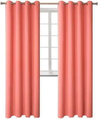 China Blackout Items Grommet Window Curtain Coral Panel, Wholesale Blackout Curtains For Living Room for sale